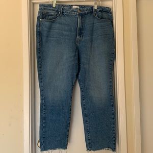 Good American High-Waisted Ankle Crop Jeans (Plus)